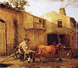 A Smith Shoeing an Ox by Karel Dujardin